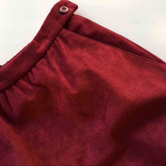 Vintage ULTRA SUEDE Skirt OLYMPIC FASHIONS vegan - Picture 3 of 8